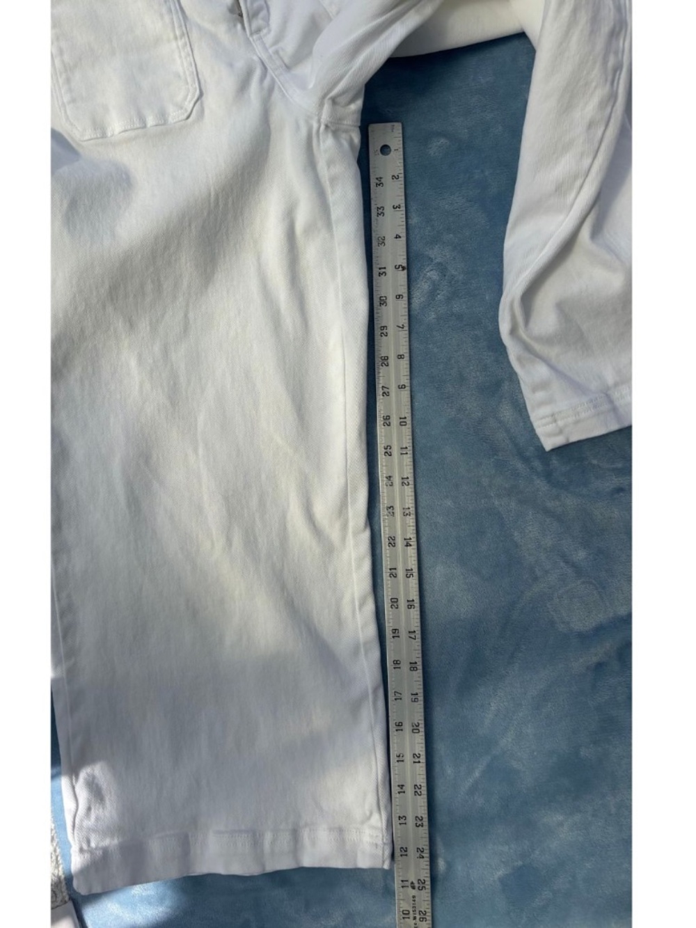 DEMOCRACY Ab Tech High Rise Patch Wide Leg Ankle White Jeans Size 10 - Picture 5 of 7